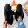 Solid Color Furry Females Feetwear Women Winter Cotton Shoes Plush Warm Snow Boots