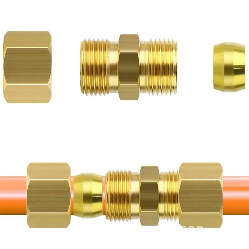 10 Stück Bremsleitungs-Adapterfittings 4,75 mm Bremsleitungsverbinder Kompressionsrohr-Fitting-Sortiment für Fahrzeugreparaturen
