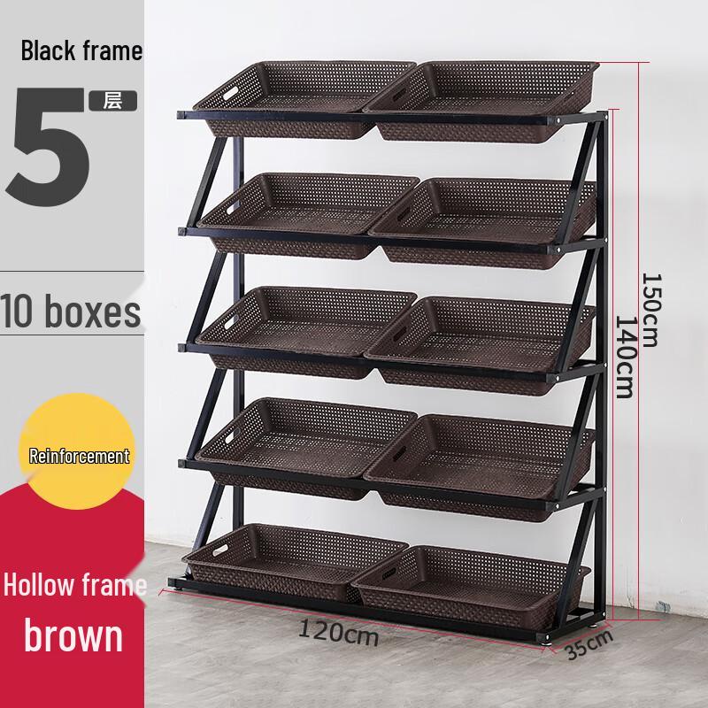 

Miling 5-ярусная двухрядная стойка для хранения фруктов и овощей