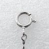 Heart Necklace 14 White Gold/diamond Heart 2.7g Women Used