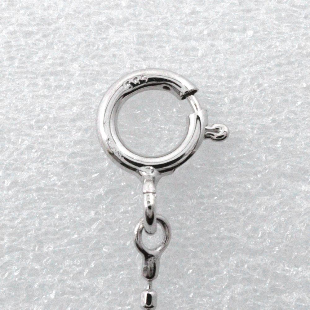 Heart Necklace 14 White Gold/diamond Heart 2.7g Women Used