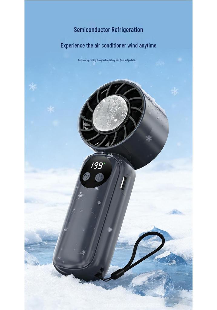 Yanxuan Portable Silent Mini Fan with Long Battery Life and USB Charging, Includes Cooling Ice Pack