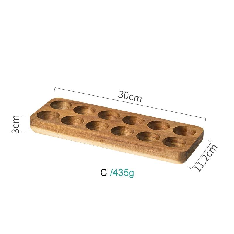 Wooden Egg Storage Box Eggs Tray Home Rack Multi-Compartment Holder Kitchen Cooking Refrigerator Keep Tools Fresh