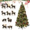 Personalized Gift for Family And Friends Black Goat Christmas Tree Hanging Ornament, 2D Acrylic Festive Clear Pattern Pendant Pendant, Decorative Car