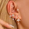 Fashion ins Star Moon Leaf Ear Bone Nail Ear Clip Ear Buckle Tassel Earrings Women's Fashion Overlapped Single Ear Suit Earrings