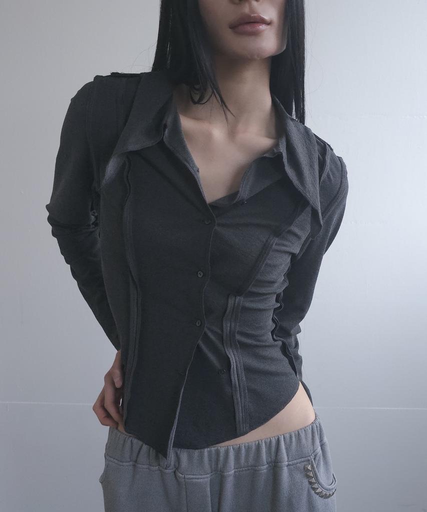 Dogeumaegseu Deconstructed Shirts Dark Gray