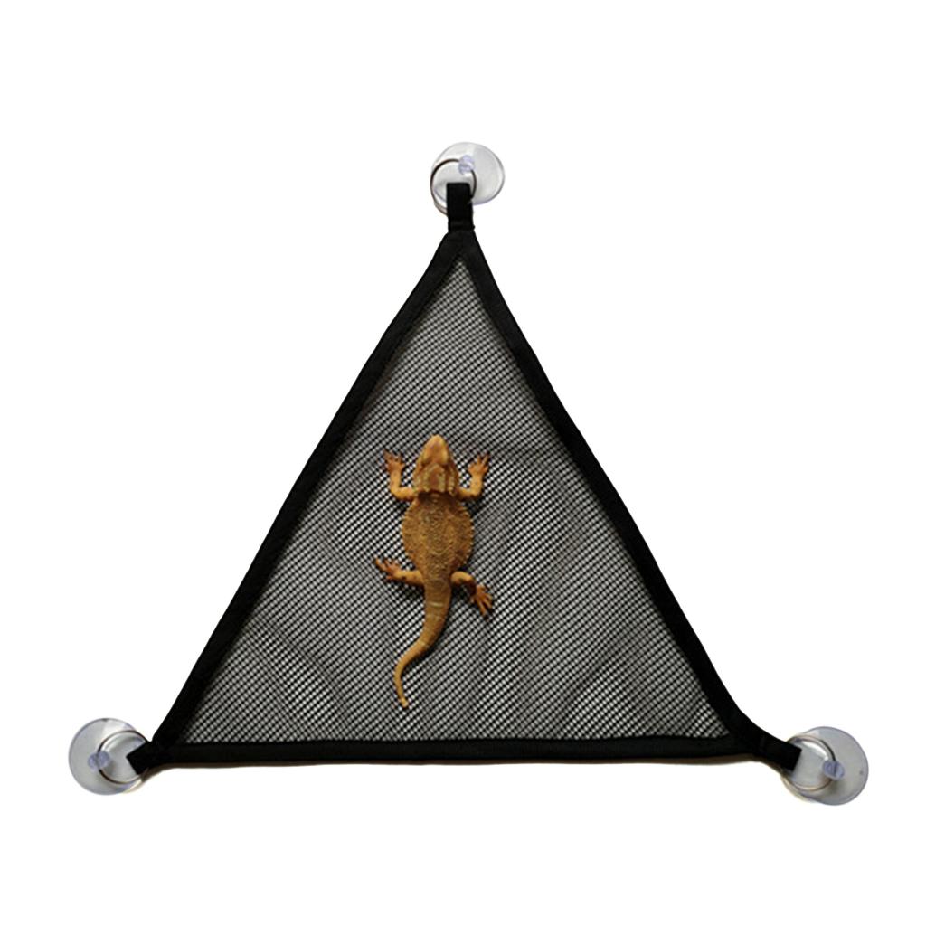 Reptile Hammocks Lizards Hammock Bearded Dragons Triangular Hanging- Net Hammock Lounger Bed Accessories