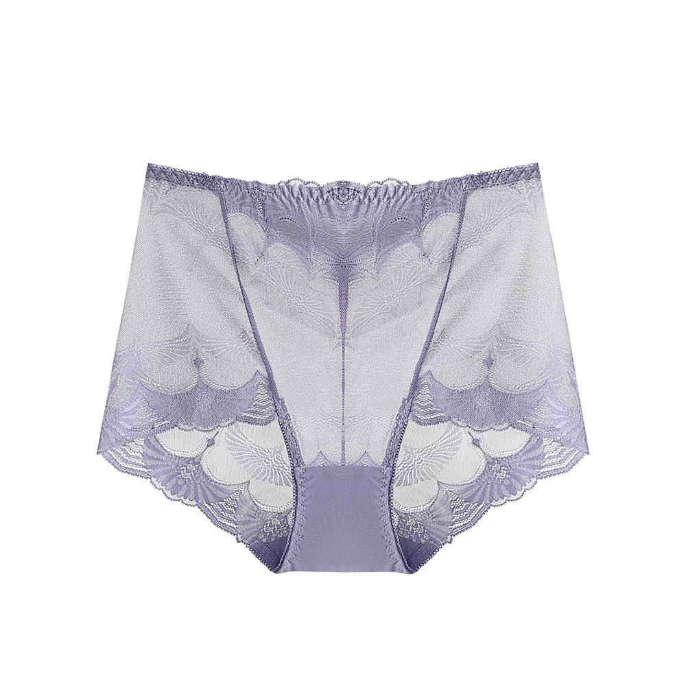 Lace Mesh Underwear for Women Plus Size Seamless Briefs Hollow Out High Waist Sexy Hip Lifting Breathable Triangle Panties