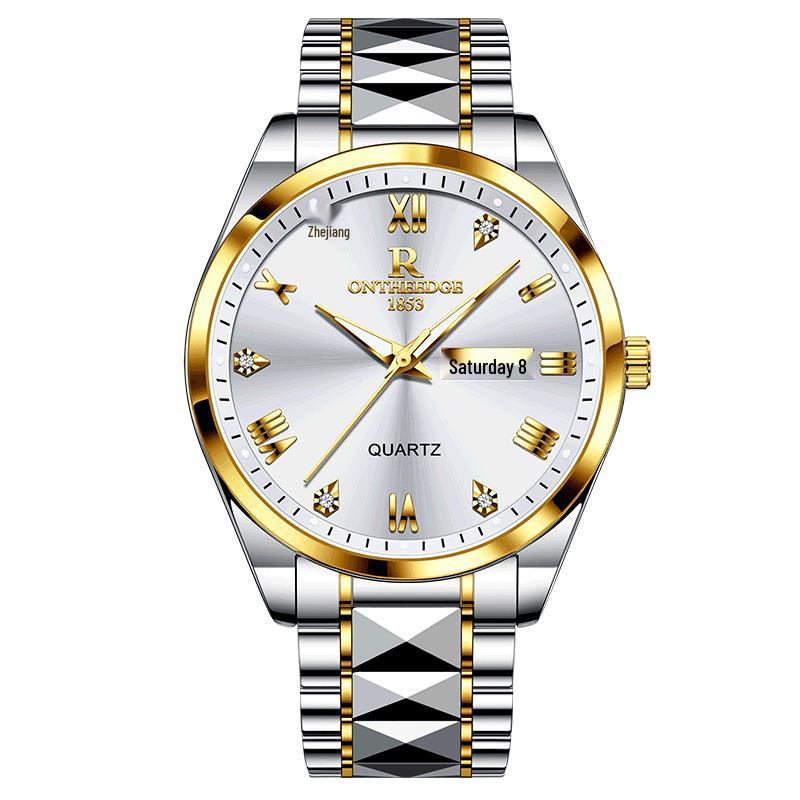 ONTHEEDGE RZY083 Мужские кварцевые деловые часы 41mm