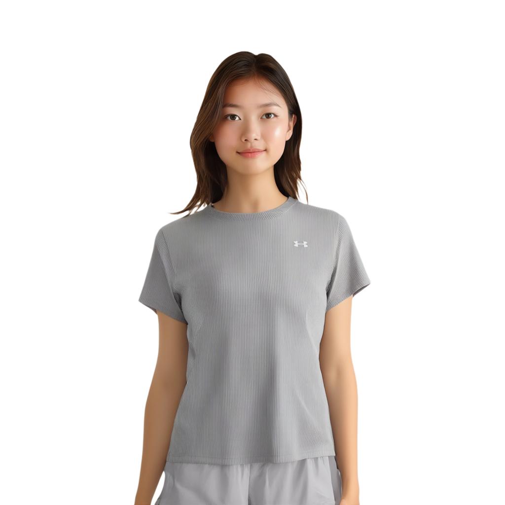 Under Armour Tech Loose Fit Crew Neck Short Sleeve T-Shirt Women Tops Modern-Gray 1389852-011