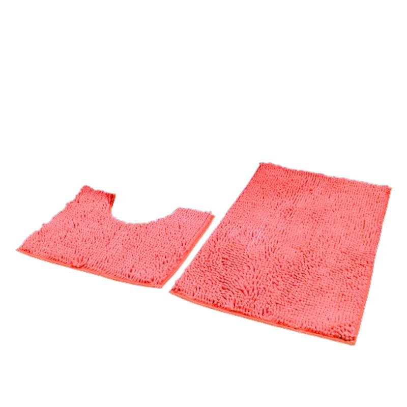 Bathroom Rugs Chenilles Bath Mats Set of 2 Nonslip Bath Mats Super Absorbent UShaped Carpets Decoration Machine Wash