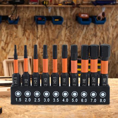 10/20 Pcs Allen Key Drill Bit Set Metric & SAE 1/4 Hex-Shank Magnetic Hex Bits 2 In Long Hex Head Drill Bit Set Allen Bit Set