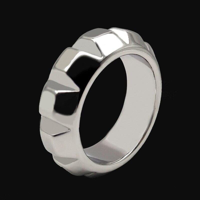 Men's Metal Penis Exerciser Stainless Steel Chastity Lock Rings Adult Sex Toys Cock Ring Sexy Torture  Slave