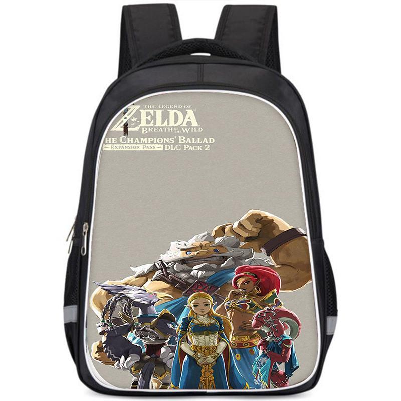 Ruime rugzak met Zelda-thema voor kinderen, lichtgewicht en ergonomische schooltas