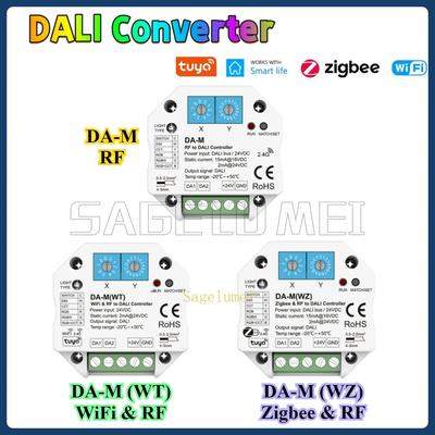 DA-M DA-M(WT/WZ) Skydance 24VDC Tuya APP Control DIM RGB CCT RGBW WiFi Zigbee& RF To DALI Converter Dimmer Controller Smart Life