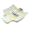 24to3 Kimono-Shaped Plates, Hand-Painted Ichinen Flower Kimono Individual Plates with Floral Pattern