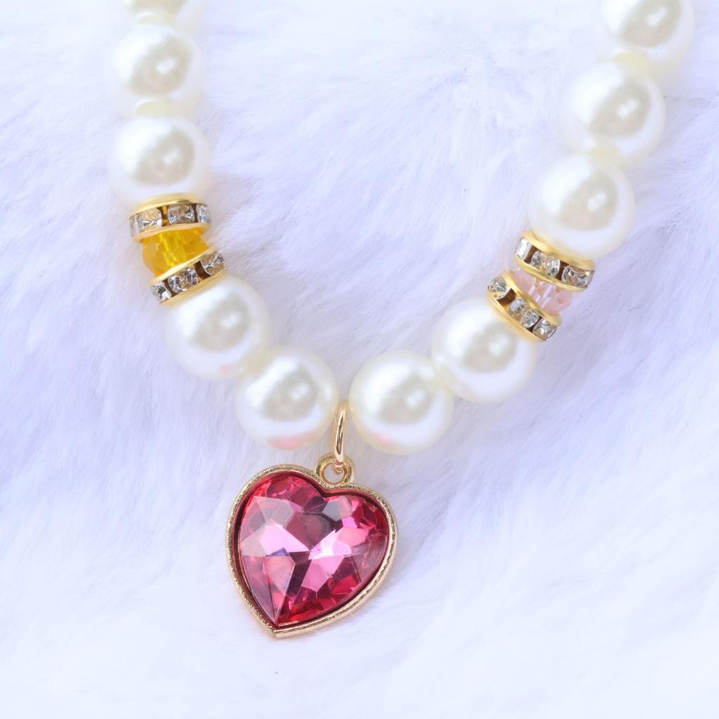 New Hot Selling Pet Pearl Necklace Devon Cat Color Vintage Fashion Pearl Collar Dog Pendant Accessories