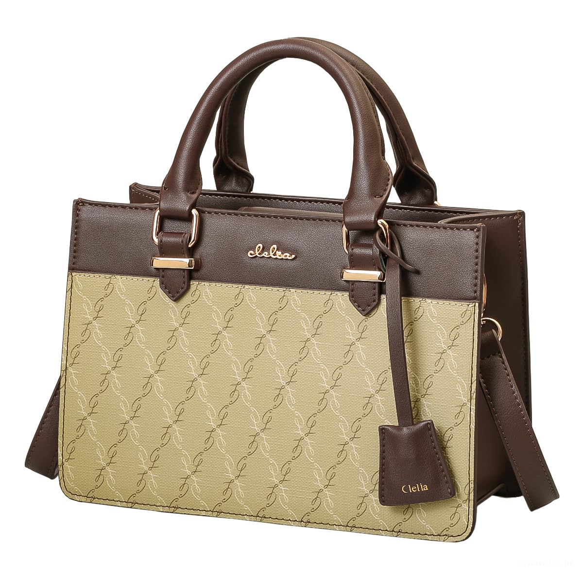 

Shoulder bag for Belle series [Clelia] women, small, square, 2-way, handbag, [CL-28051] (Beige Moon)