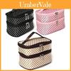Makeup Bag Portable Travel Organizer With Double Zipper For Women Daily Use
