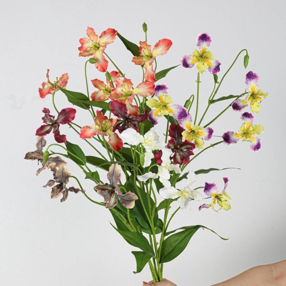 Realistic Simulation Silk Flowers Real Touch Luxury Fake Iris Stem Faux Flower  Hotel Decoration