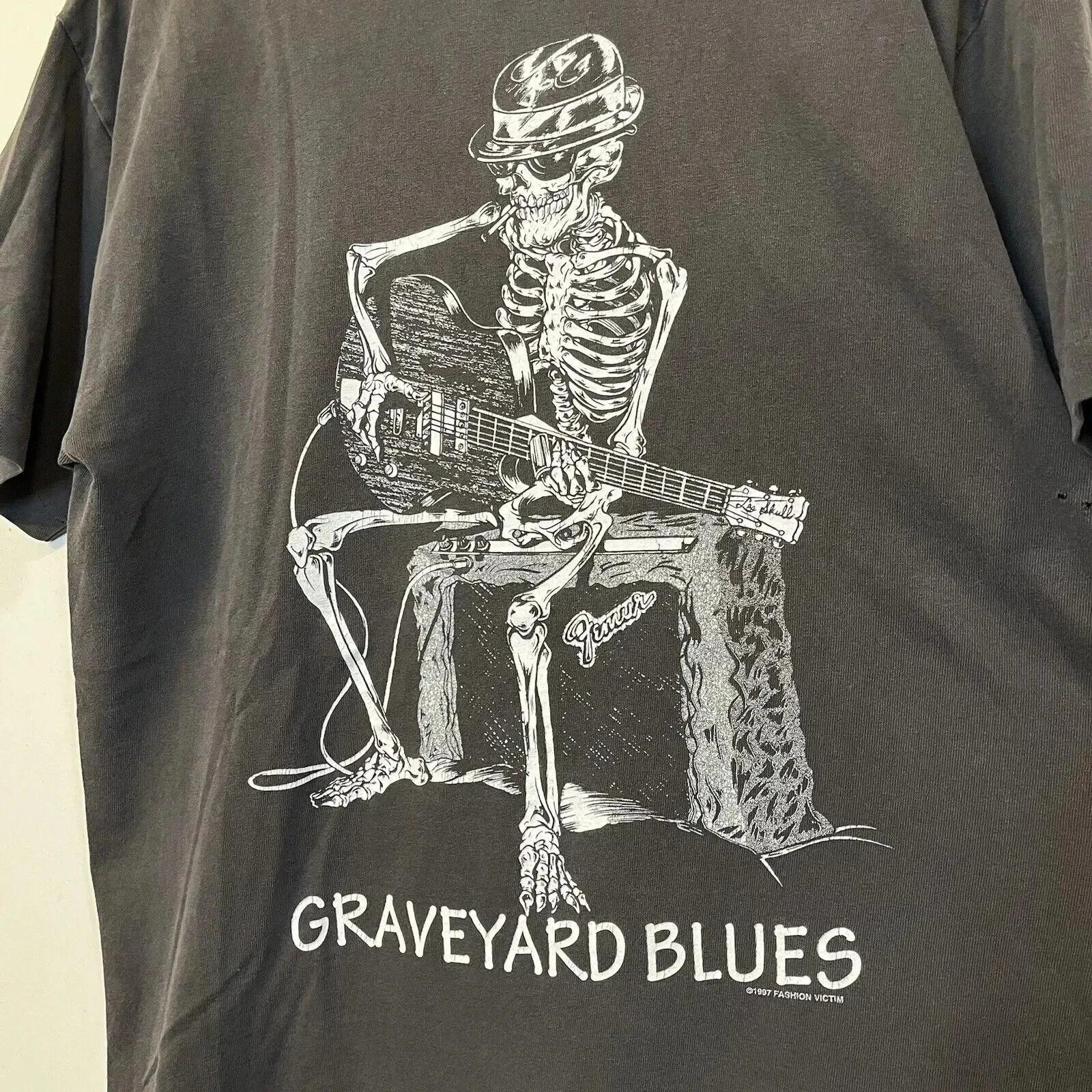John Lee Hooker Graveyard Blues Song T-shirt Full Size S-5XL TH84 S