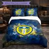 Leeds United Bettwäsche-Set 3-teilig Bettbezug Dekorative Bettwäsche für Jugendzimmer Heimdekoration