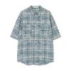 Checkered Retro Shirt Men'S Summer Outfit Hong Kong Style Student Loose And Niche Design Fun New Men'S Top For Outdoor Wear