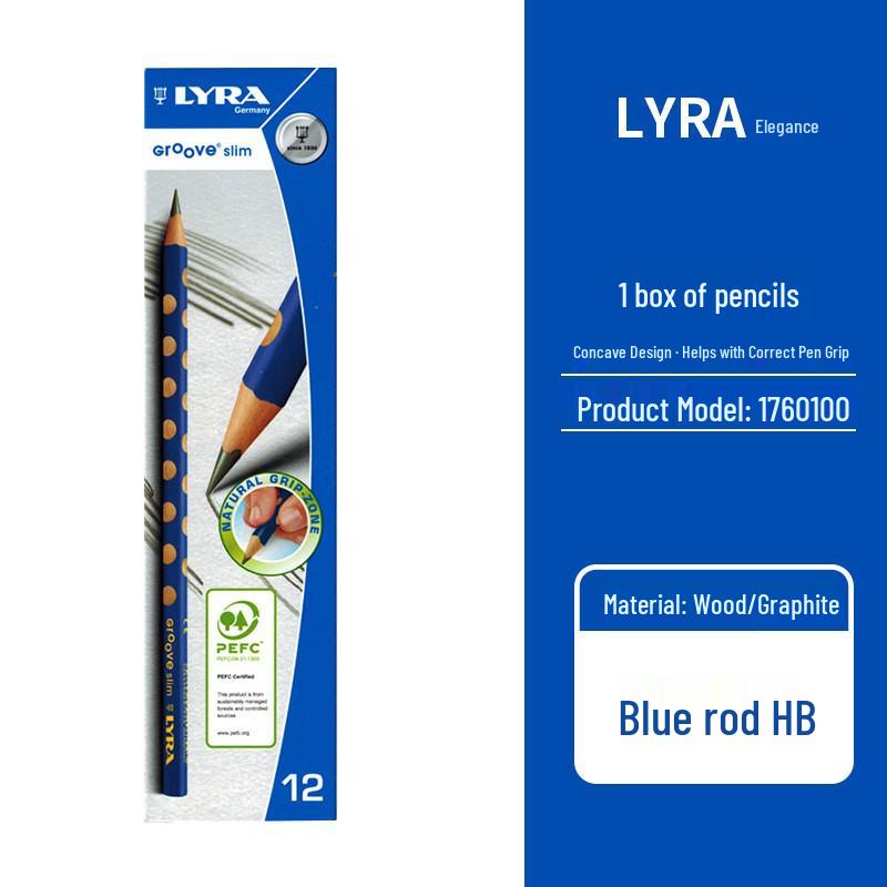 LYRA Germany Kids  Triangular Grip HB Pencils, 12-Pack HB-2H