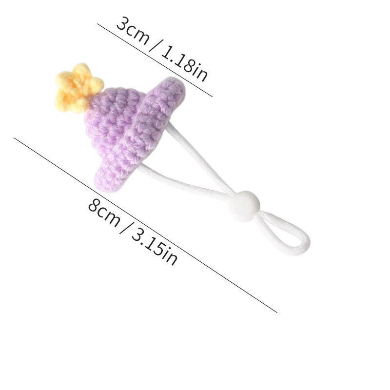 Cute Handmade Knitted Hat Pet Hat Tiny Hamster Parrot Chipmunk Guinea Pig Hat Small Animal Adjustable Hat Decoration Accessories