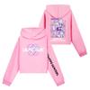 Kids' Long Sleeve Loose Pullover Letter Print Drawstring Hooded Sweatshirt
