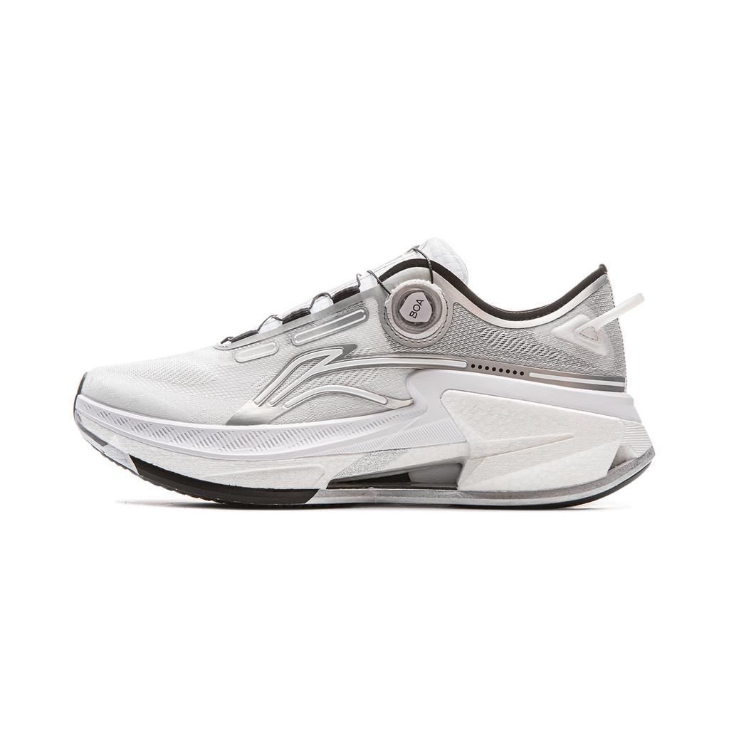 New LiNing Liuliu 8 PRO Cushioning Coverage Support Low Top Long Distance Running Shoes Men's Silver White ARZV003-16