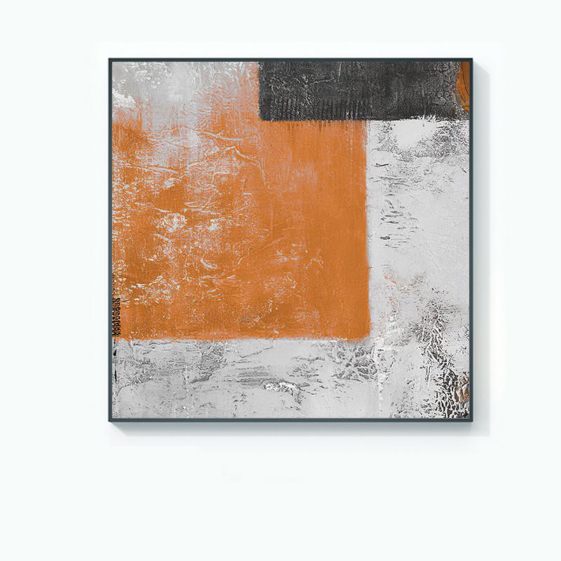 Orange Abstract Decorative Painting Light Luxury Style Dining Room Mural High-end Wall Painting Living Room Canvas Painting