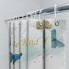 Be Kind Shower Curtain With Blue Butterflies Bath Decor For Home