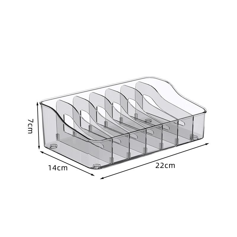 Large Capacity Spice Rack Transparent Divided Cosmetic Food Storage Box Countertop Spice Shelf Kitchen Pantry Cabinet Organizer