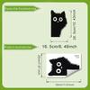 Black Cat Peeking Out Fully Transparent Double Sided Visible Static Cling Glass Sticker Home Decor