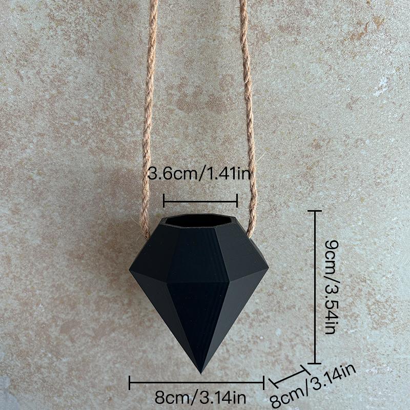 

Креативный подвесной кашпо Пластиковый цветочный горшок Украшение из сухих цветов Цветочная композиция Домашний декор Украшение стен чёрный