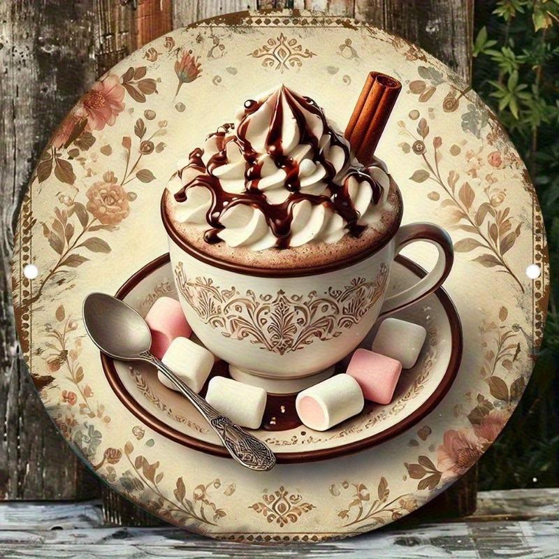 2D Flat Hanging Decorative Metal Sign Hand Painted Art