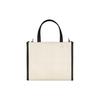 Givenchy Cabas Logo Jacquard Breiter Schultergurt Leder Mini Schulter Crossbody Tasche Damen Handtaschen Schwarz Beige BB50N0B1H1-105