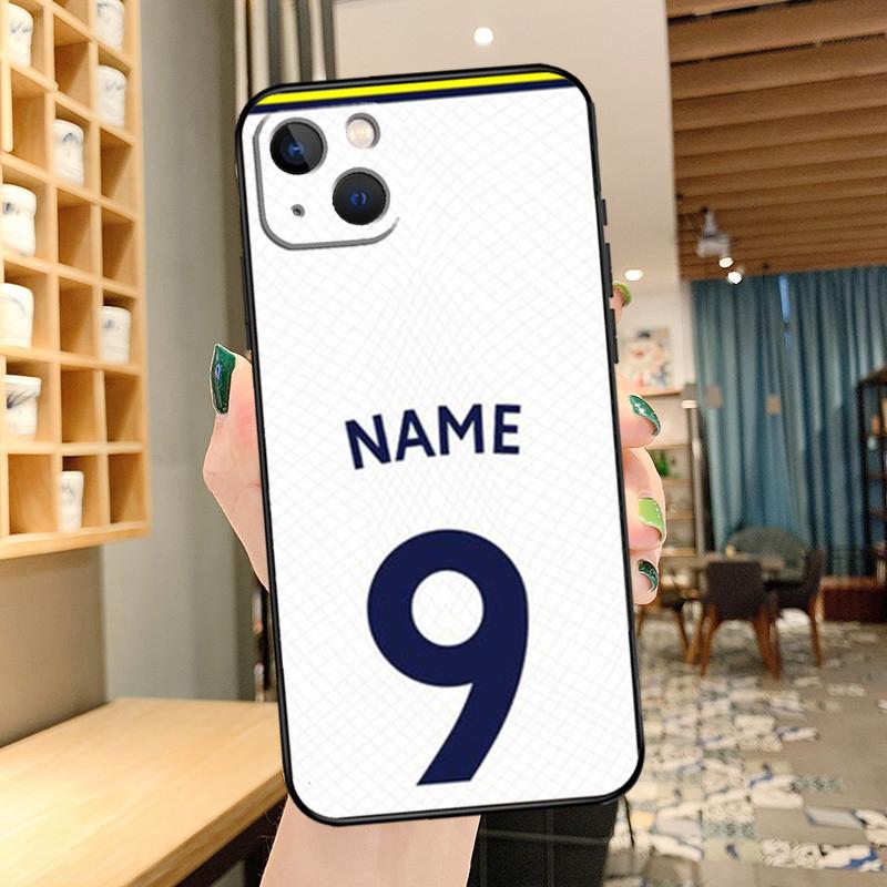 Personalised Football Name Number Phone Case For iPhone 13 12 11 14 15 16 Pro Max XS X XR Plus 12 13 Mini Back Cover
