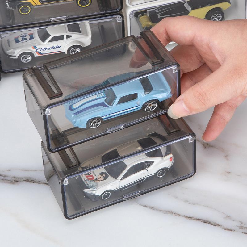 Auto Spielzeug Transparente Staubdichte Carro Modell Sammlung Display Kombinierbare Hülle Acryl Aufbewahrungsbox Für Jungen Geschenk