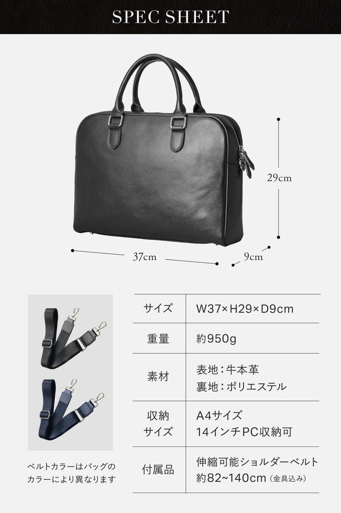 Sac Cabine en Cuir Véritable Grevio pour Voyage d'Affaires: Sac d'affaires pour homme en cuir véritable avec rangement pour ordinateurs portables 14 pouces, format A4, 2-voies