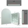 Gabinete de Remédios para Banheiro Arqueado de 24x36 Polegadas, Armazenamento com Espelho Sem Moldura com Armazenamento de Gabinete Moderno, Prateleiras Removíveis, Resistente à Ferrugem