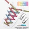 Colorful Elastic Laces Sneakers Magnetic Lock Shoe laces without ties Kids Adult Tennis No Tie Shoelaces for Shoes Accessories