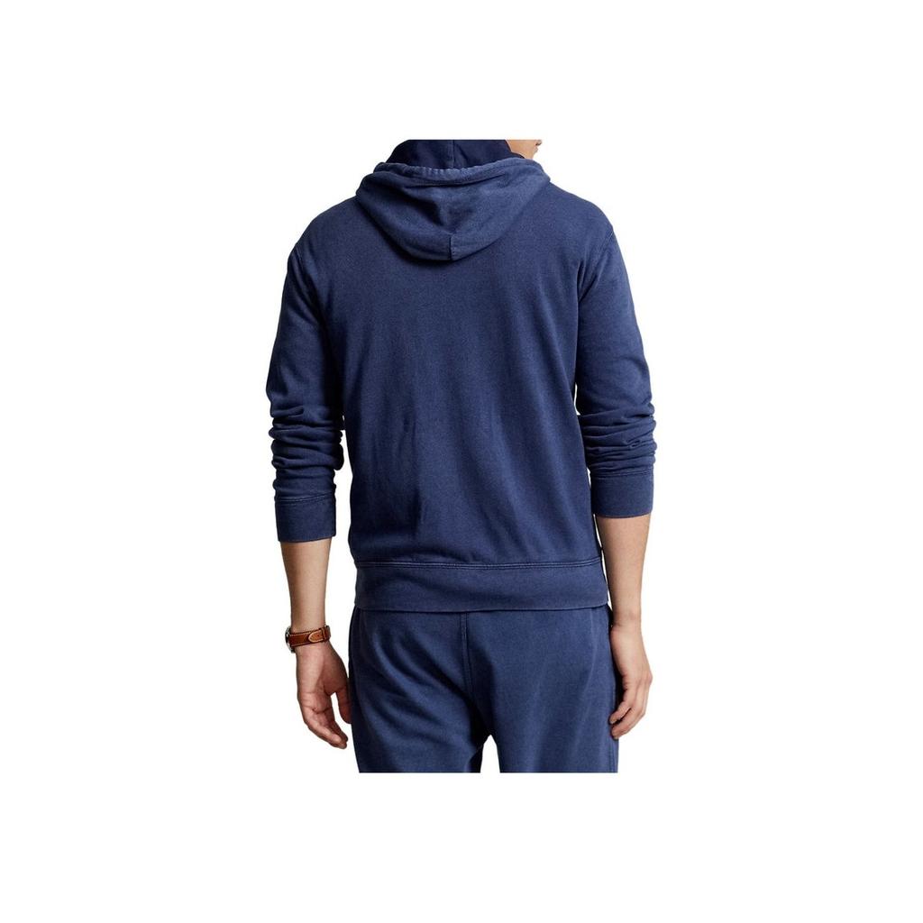Polo Ralph Lauren Ss23 Logo Embroidered Zip-Up Hooded Long Sleeve Sweatshirt Men Sweatshirt Navy-Blue 710706348-011