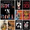 Vintage Rock N Roll Band Plaque Metal Tin Signs  Wall Decoration Art Posters for Man Cave Home Cafe Garden Club Bar