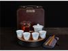 Portable White Porcelain Tea Set