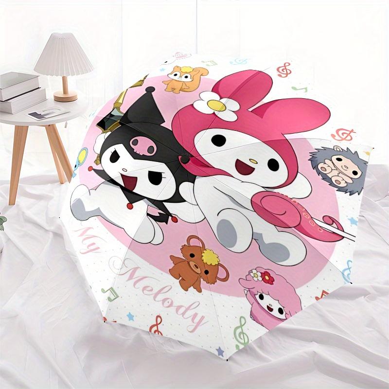 My Melody, Characters Automatic Opening and Closing Parasol Compact Travel Umbrella with 8 Ribs for Women and Men Ideal Birthday/Christmas G