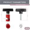 Shakas 2 PCS Lift Support Clamp, Hood Strut Clamp Hood Prop Rod Tool, Portable Locking Anti-Pinch Device, Universal for Most Cars (Red)