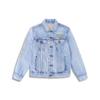 Levis X Sta Washed Distressed Letter Print Long Sleeve Denim Jacket Men Jackets Blue 72334-0449