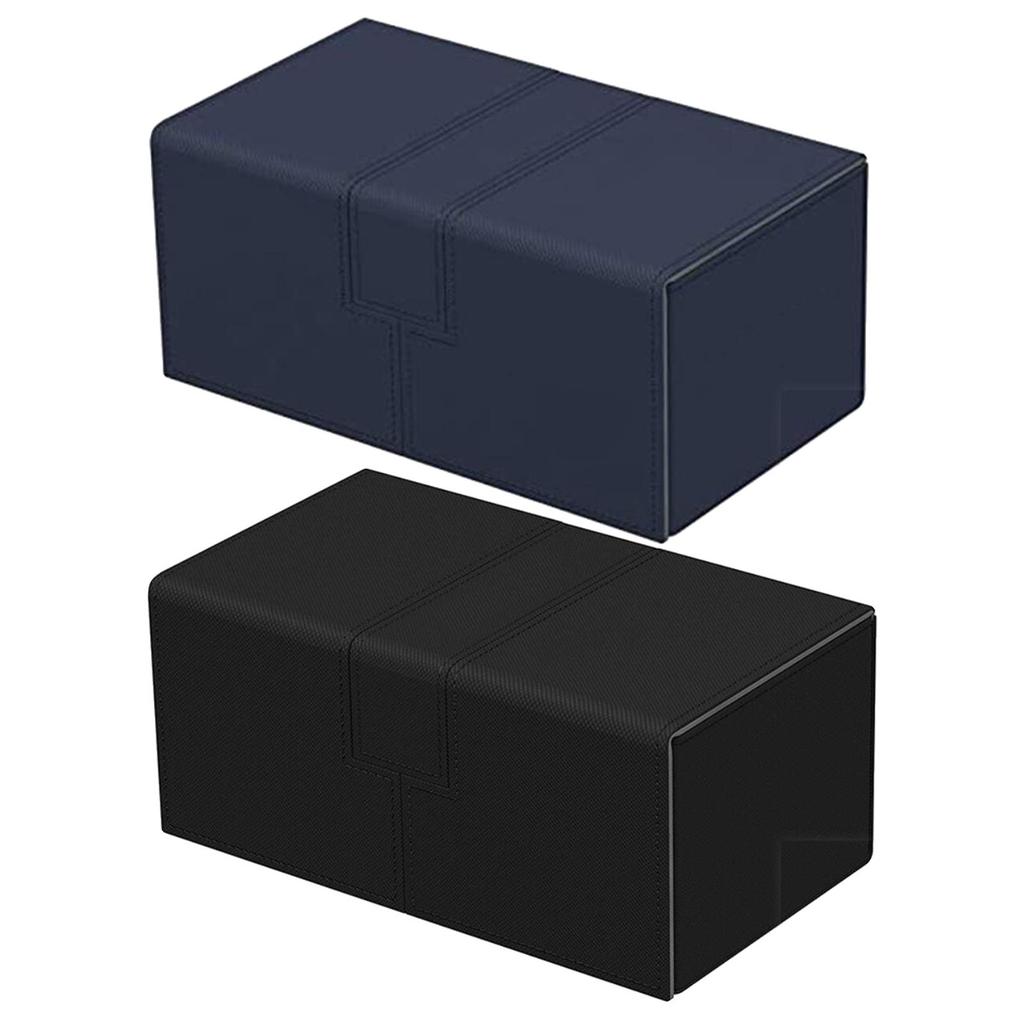 Multifunction PU Card Storage Boxes 3 Compartment Organizer Holder for Football Hockey Game Cards Sport Cards Coupon Supplies